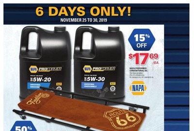 NAPA Auto Parts Flyer November 25 to December 31