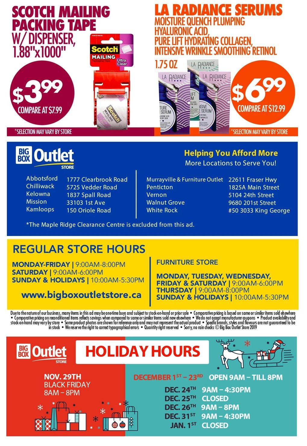 Big Box Outlet Store Flyer November 22 to 28