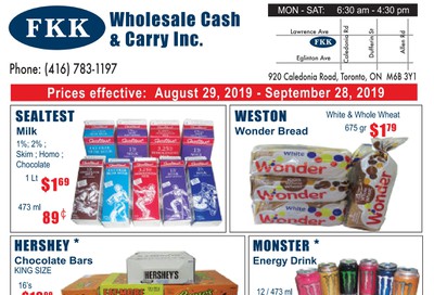 FKK Wholesale Cash & Carry Flyer August 29 to September 28