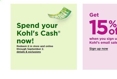 Kohl's Weekly Ad August 24 to September 2