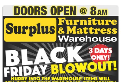 Surplus Furniture & Mattress Warehouse (Sault Ste Marie) Black Friday Flyer November 26 to December 2