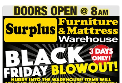 Surplus Furniture & Mattress Warehouse (Fredericton) Black Friday Flyer November 26 to December 2