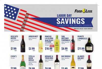 Food 4 Less (CA) Weekly Ad August 20 to September 16