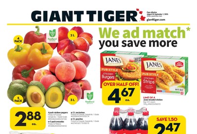 Giant Tiger (ON) Flyer August 26 to September 1