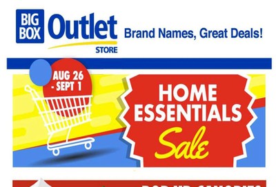 Big Box Outlet Store Flyer August 26 to September 1