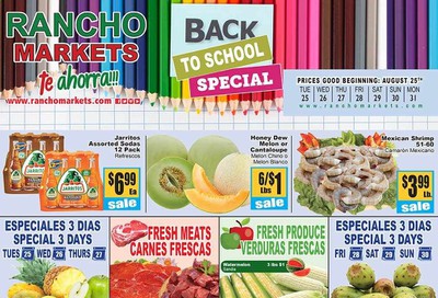 Rancho Markets Weekly Ad August 25 to August 31