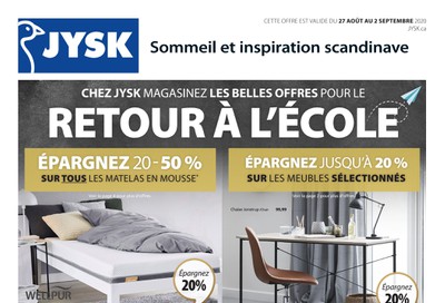 JYSK (QC) Flyer August 27 to September 2