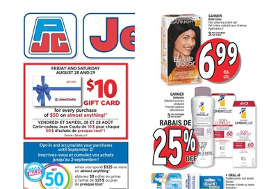 Jean Coutu (NB) Flyer August 28 to September 3