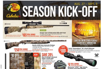 Cabela's Flyer August 27 to September 9