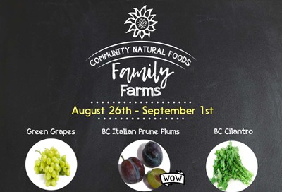 Community Natural Foods Flyer August 26 to September 1