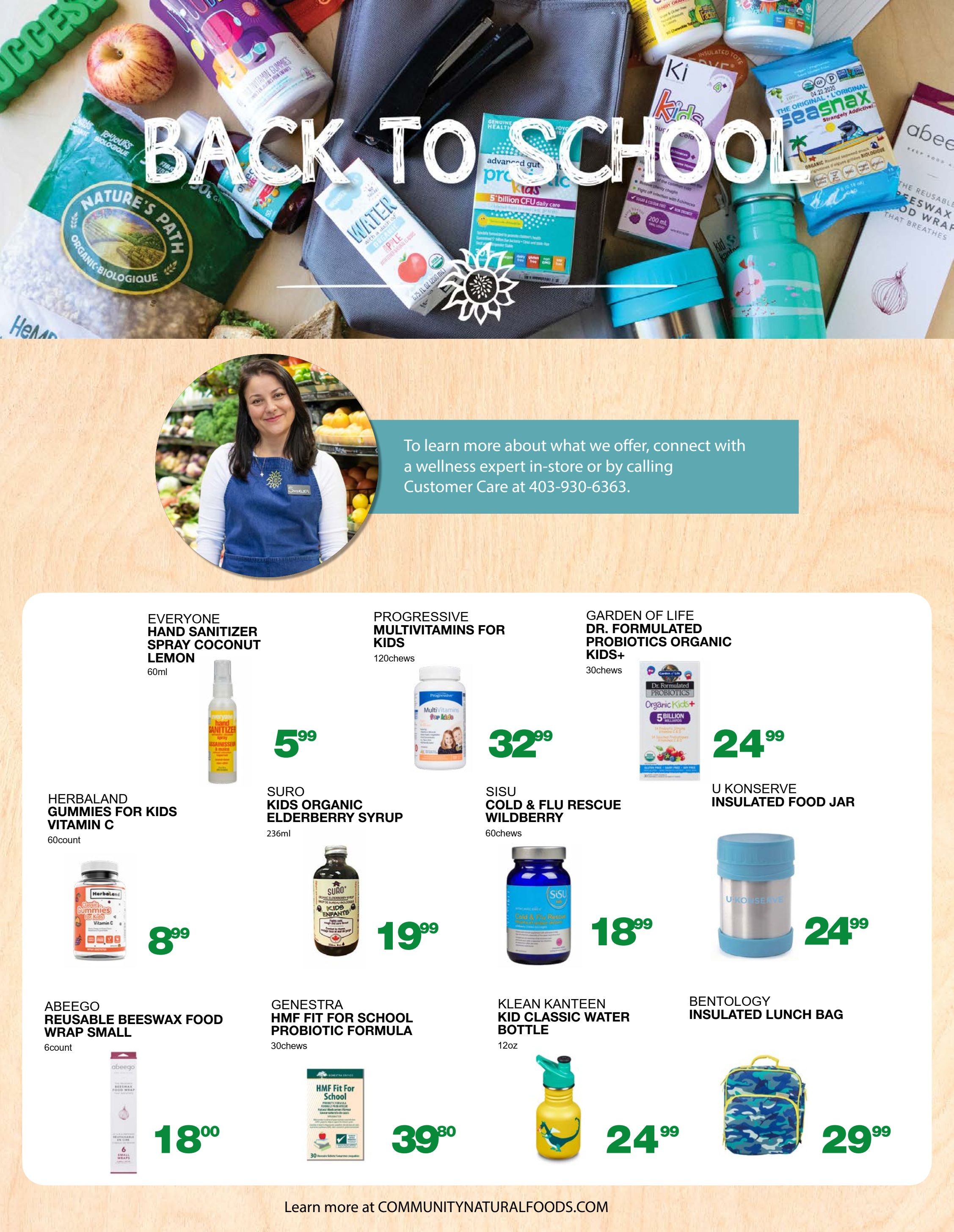 Community Natural Foods Flyer August 26 to September 1