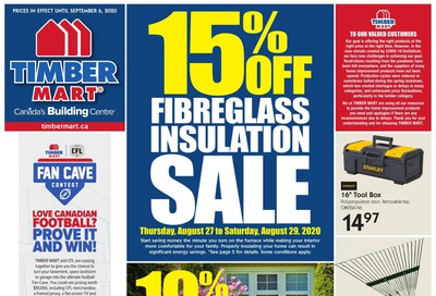 Timber Mart Flyer August 26 to September 6