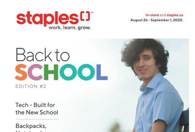 Staples Back to School Flyer Edition # 2 August 26 to September 1