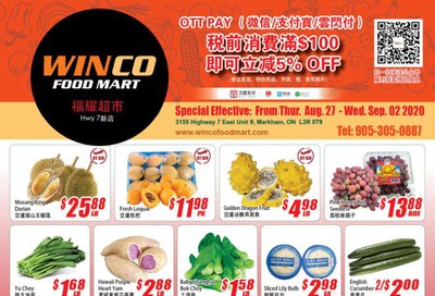 WinCo Food Mart (HWY 7) Flyer August 27 to September 2