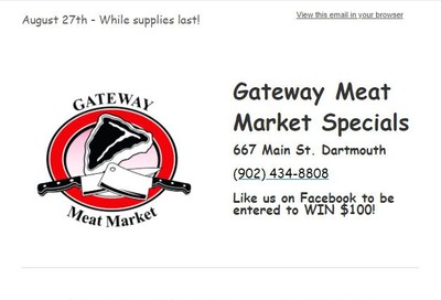 Gateway Meat Market Flyer August 27 to September 2