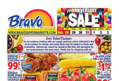 Bravo Supermarkets Weekly Ad August 28 to September 3