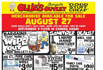 Ollie's Bargain Outlet Weekly Ad August 27 to September 2