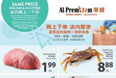 Al Premium Food Mart (McCowan) Flyer August 27 to September 2