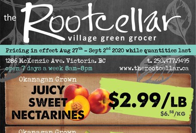 The Root Cellar Flyer August 27 to September 2