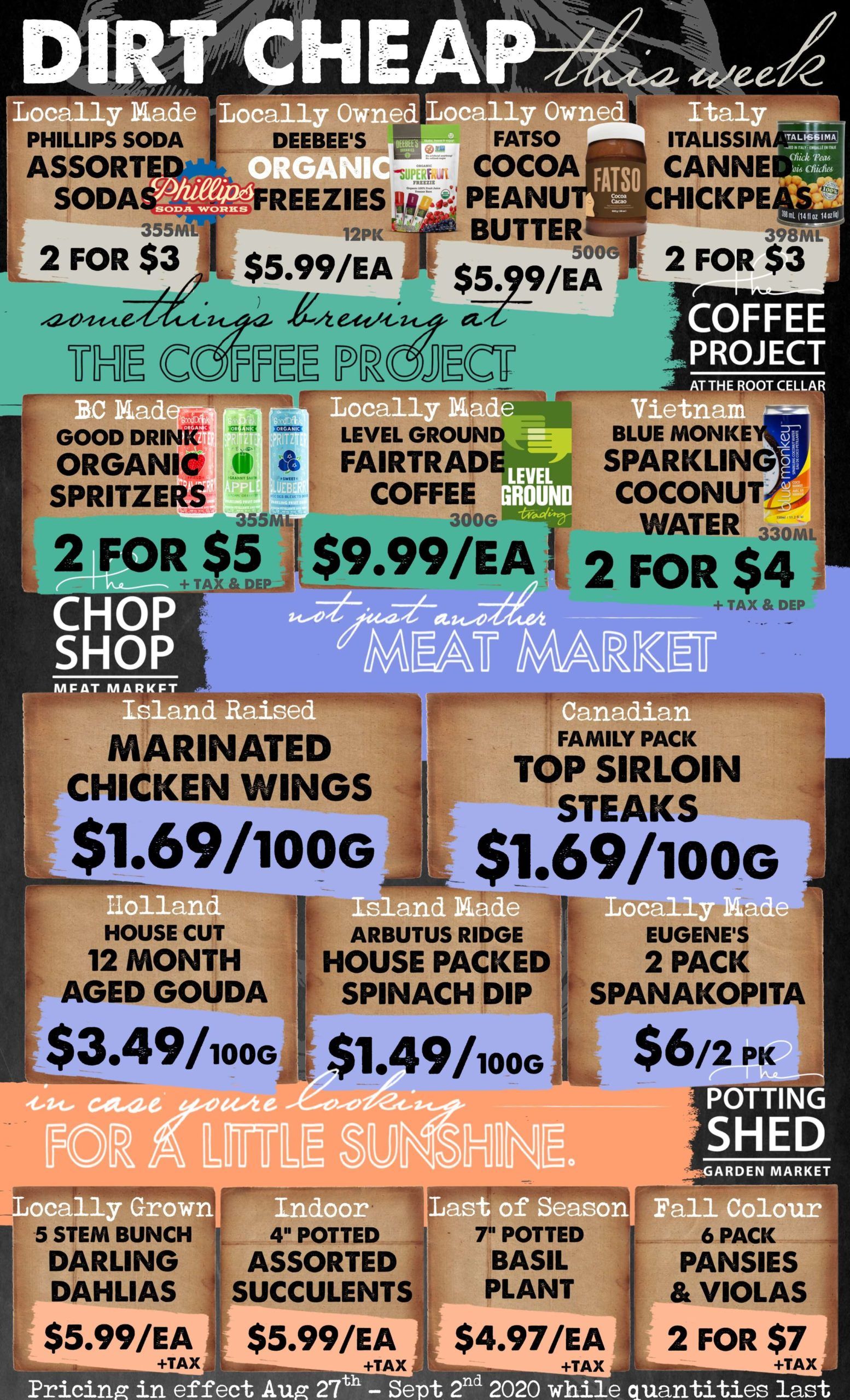 The Root Cellar Flyer August 27 to September 2