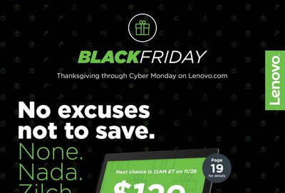 Lenovo Black Friday Flyer November 28 to December 2, 2019