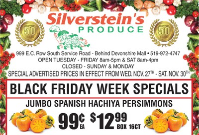 Silverstein's Produce Flyer November 27 to 30