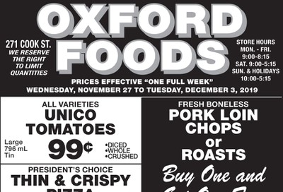 Oxford Foods Flyer November 27 to December 3