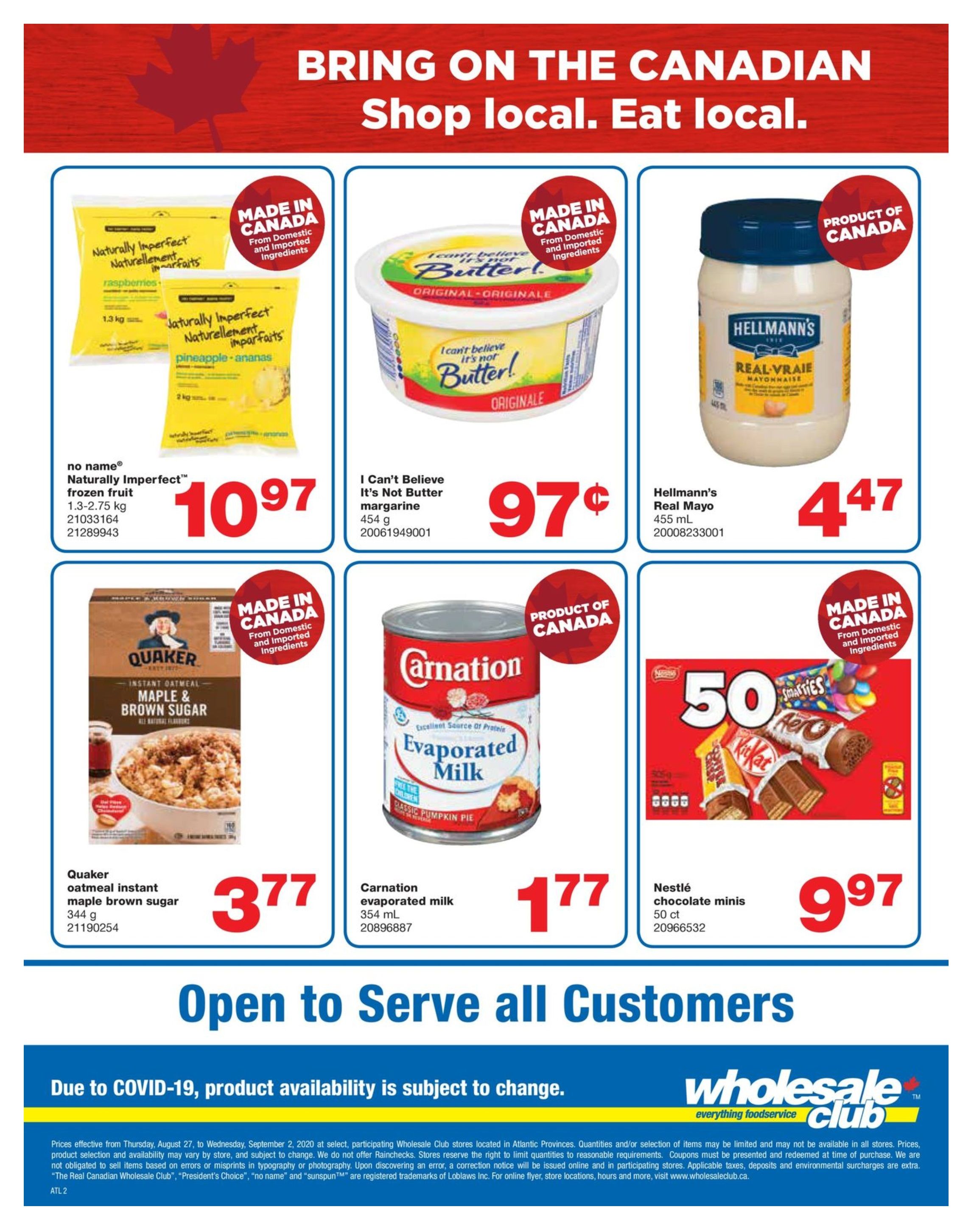Wholesale Club (Atlantic) Flyer August 27 to September 2