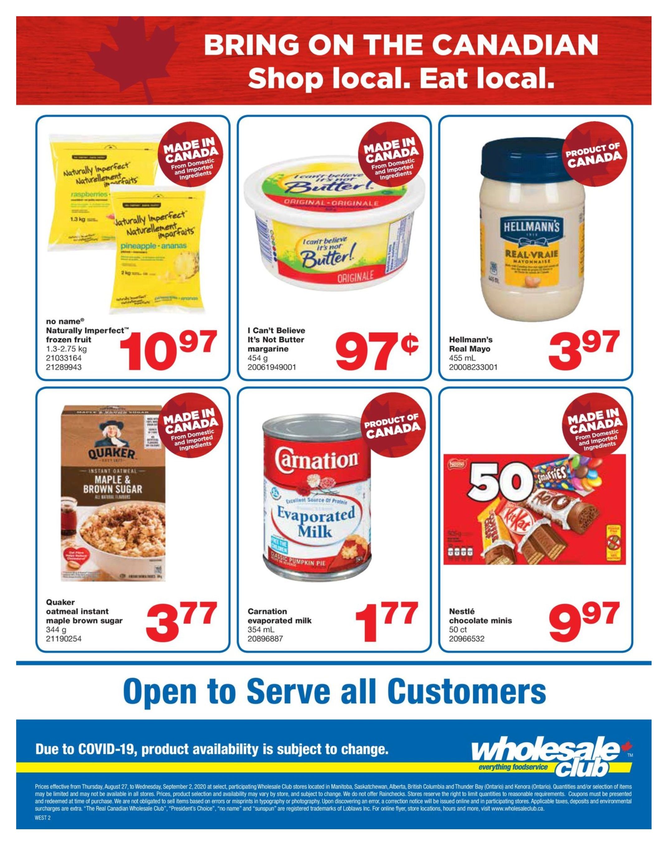 Wholesale Club (West) Flyer August 27 to September 2