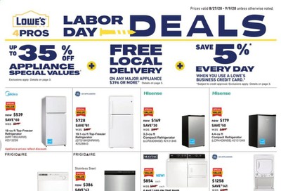 Lowe's Weekly Ad August 27 to September 9