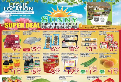 Sunny Supermarket (Leslie) Flyer August 28 to September 3