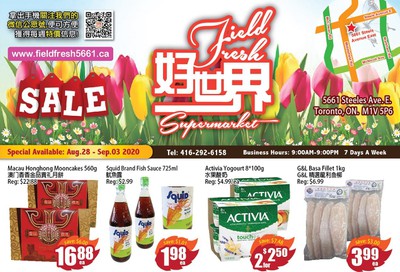 Field Fresh Supermarket Flyer August 28 to September 3
