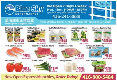 Blue Sky Supermarket (North York) Flyer August 28 to September 3