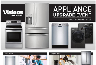 Visions Electronics Appliance Upgrade Event Flyer August 28 to September 3