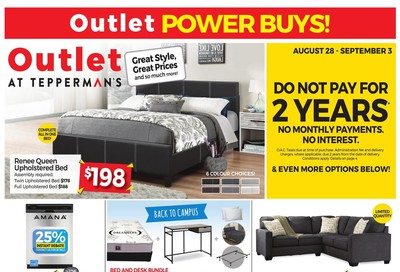 Outlet at Tepperman's Flyer August 28 to September 3