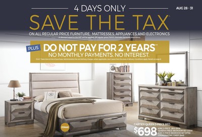 Tepperman's Save the Tax Flyer August 28 to 31