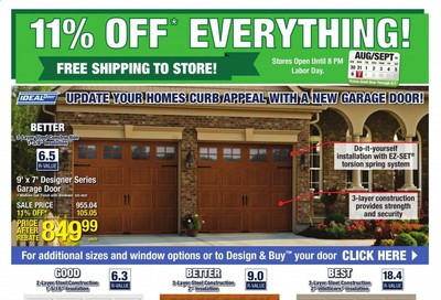 Menards Weekly Ad August 30 to September 7