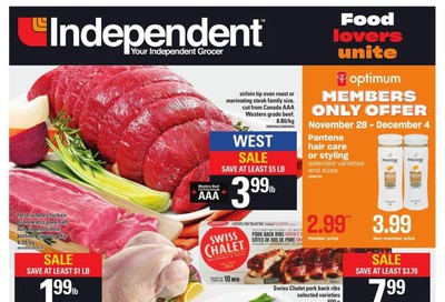 Independent Grocer (West) Flyer November 28 to December 4