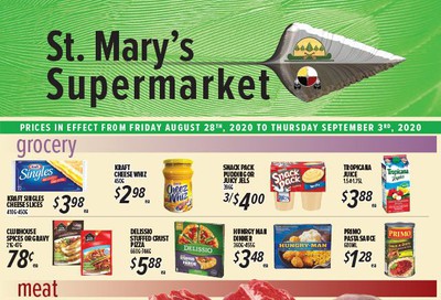 St. Mary's Supermarket Flyer August 28 to September 3