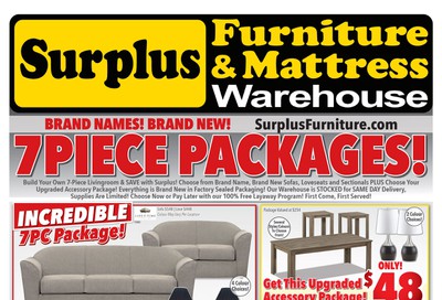 Surplus Furniture & Mattress Warehouse (Thunder Bay) Flyer September 1 to 14