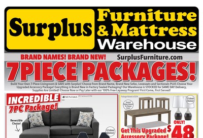 Surplus Furniture & Mattress Warehouse (Medicine Hat) Flyer September 1 to 14