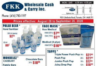 FKK Wholesale Cash & Carry Flyer August 28 to September 26