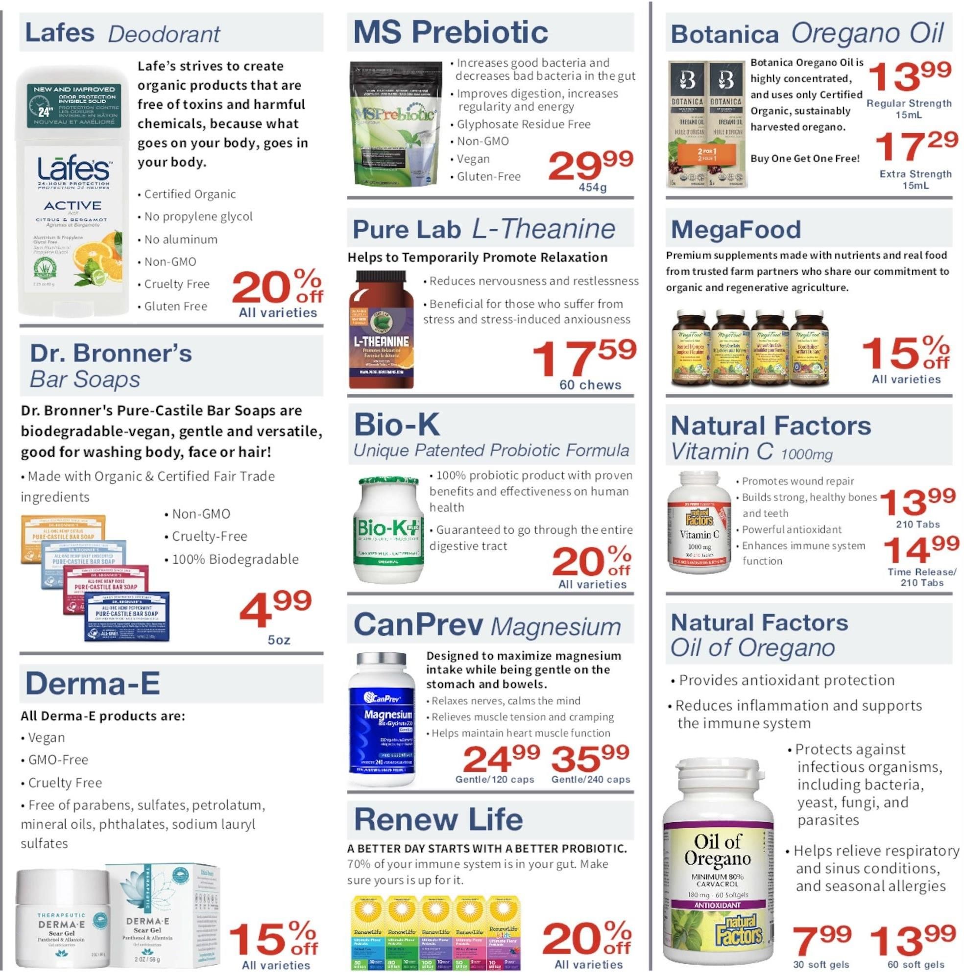 Noah's Natural Foods Flyer September 1 to 30