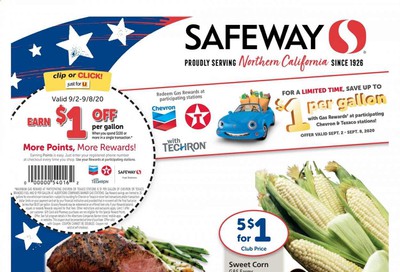 Safeway Weekly Ad September 2 to September 8