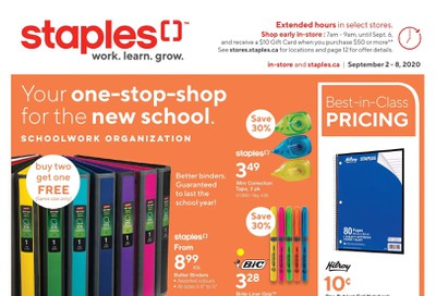 Staples Flyer September 2 to 8