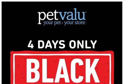 Pet Valu Black Friday Flyer November 28 to December 1