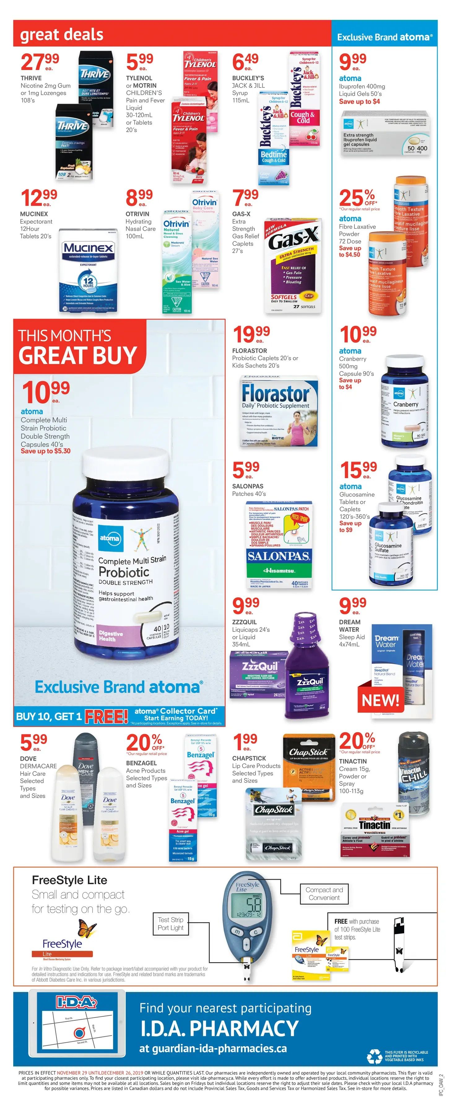 I.D.A. Pharmacy Flyer November 29 to December 26