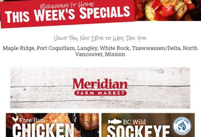 Meridian Meats and Seafood Flyer November 28 to December 4