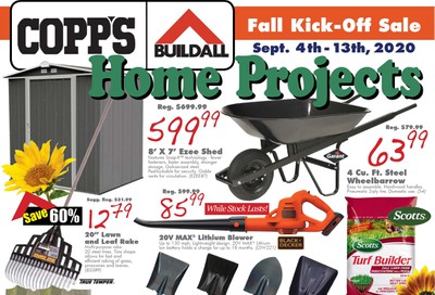 COPP's Buildall Flyer September 4 to 13