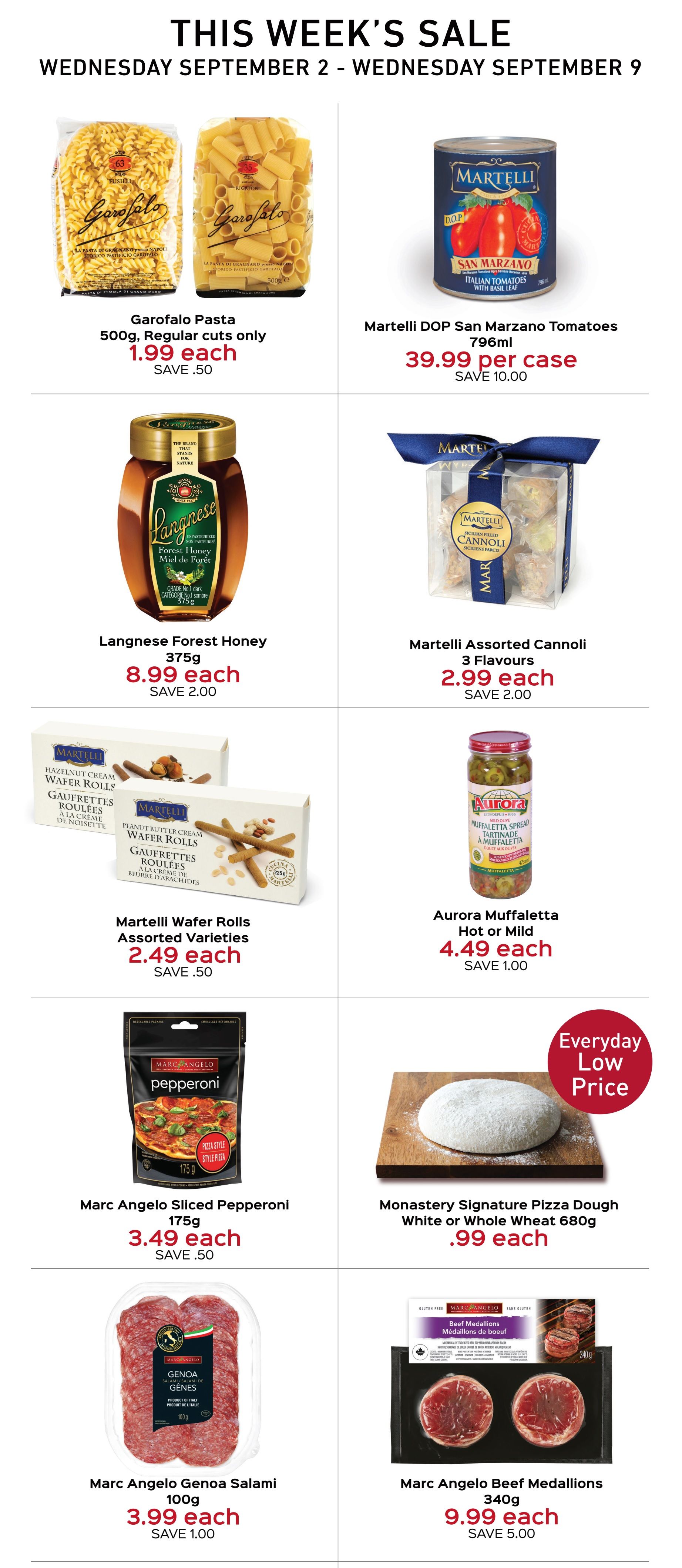 Monastery Bakery Flyer September 2 to 9
